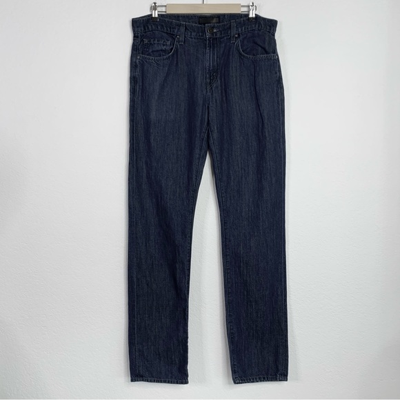 J Brand Dark Blue Linen Jean - Picture 1 of 8